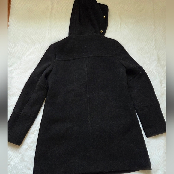 J. Crew Black Pea Coat with Gold Accents - Picture 12 of 15